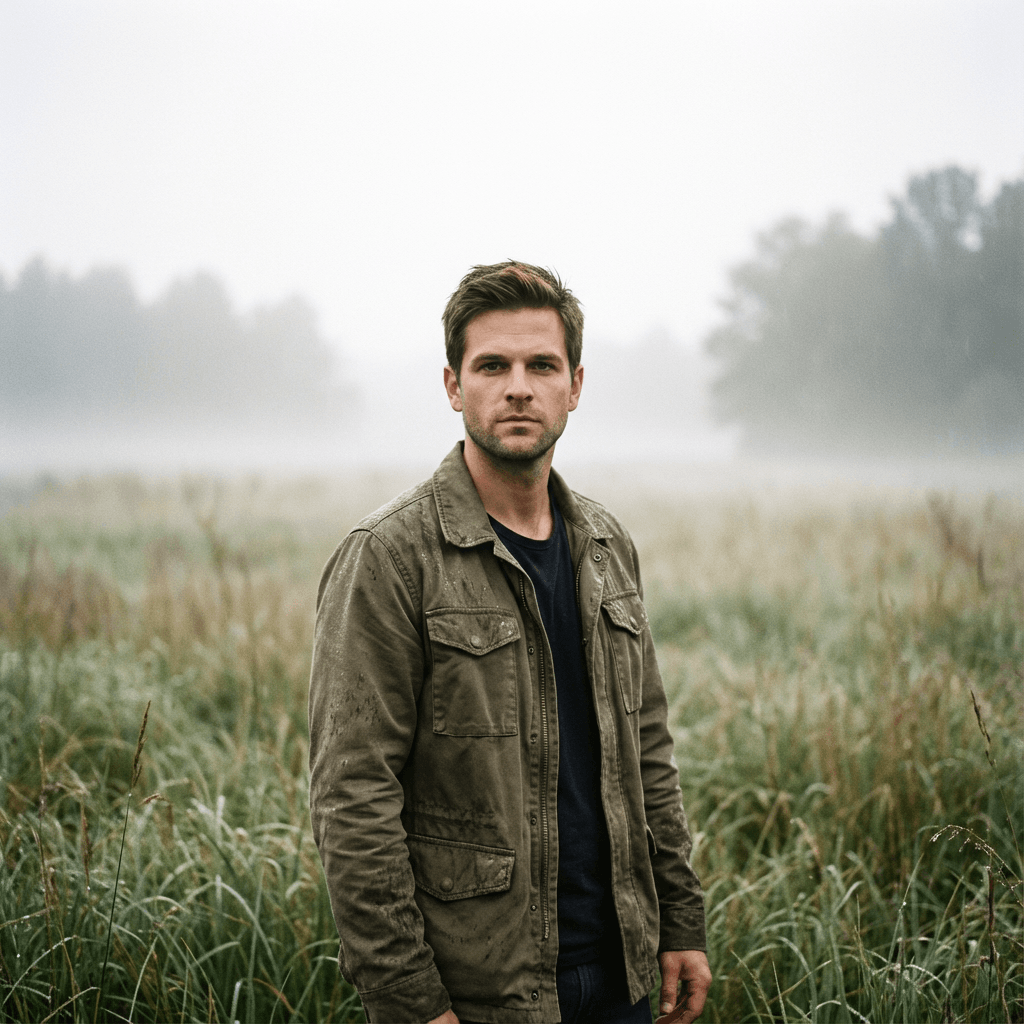 35mm Misty Field Portrait